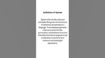 Definition of Syntax. #linguistics #english #englishlinguistics #grammar