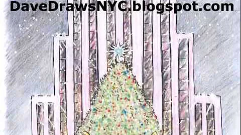 Dave Draws the Rockefeller Christmas Tree in under...
