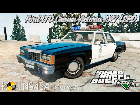 GTA 5 Crash test - Ford LTD Crown Victoria 1987 LSPD