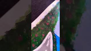 #water colour painting # roadside ocean 🌊