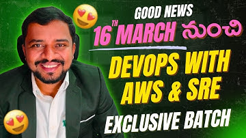 NEW DevOps with AWS Cloud and SRE on 16/March/2025 || KK FUNDA || PRASANTH REDDY