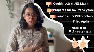 Don't Lose Hope | CAT 2024 | My Story (4 years of prep | 3 attempts | GMAT | IIM Ahmedabad