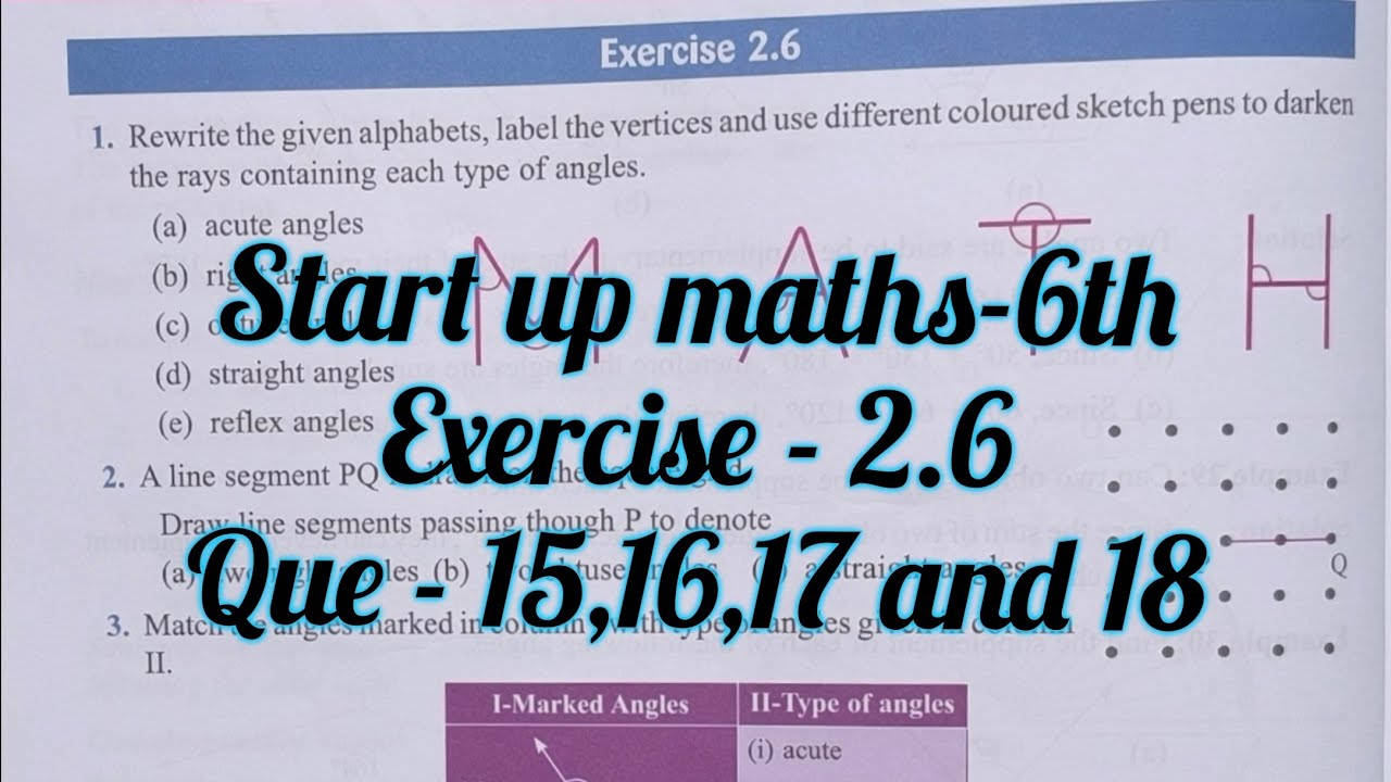 viva education start up mathematics class 6 ex 2.6 | start up maths ex ...