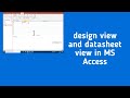 Learn MS Access part2: Understanding design view and data sheet view. #MSAccess