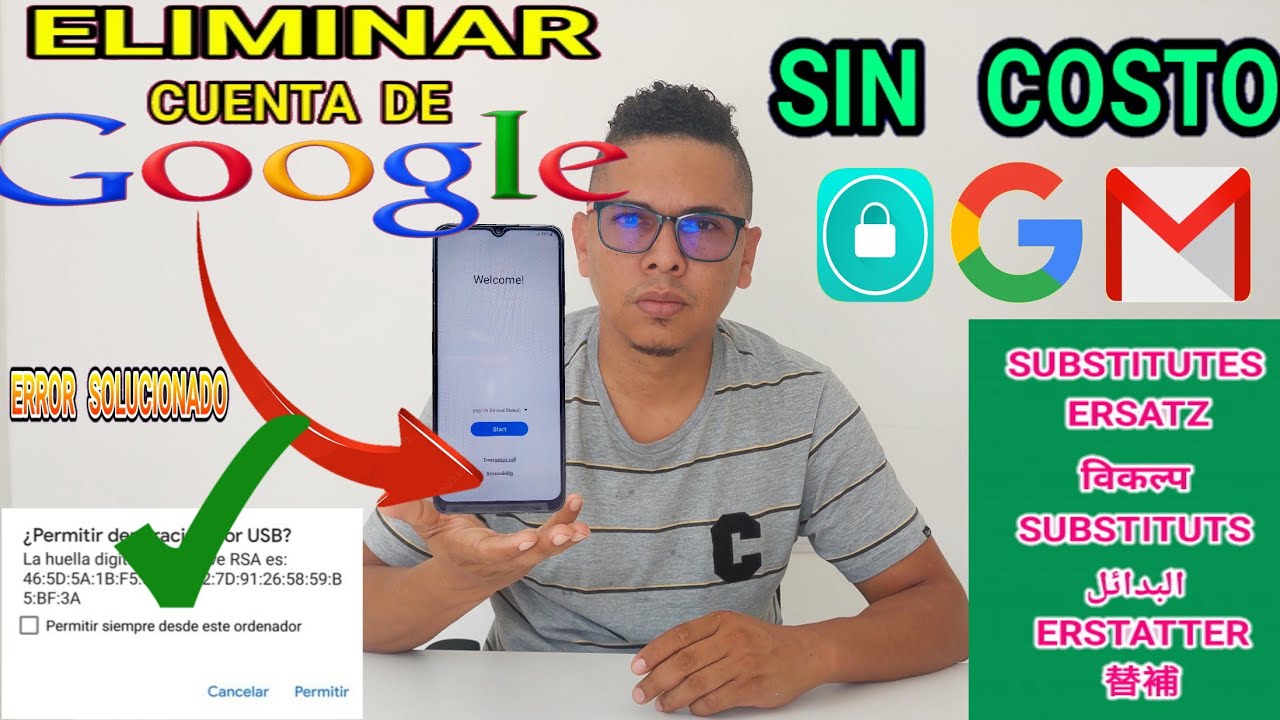 Nuevo Método Android 14 / Eliminar cuenta de google samsung android 13 ...