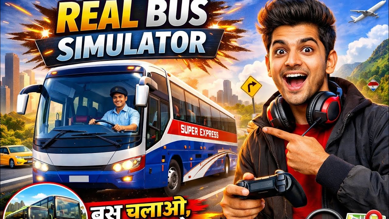 Real Bus Simulator 🚍 | City Roads Par Bus Driving Gameplay | First Ride