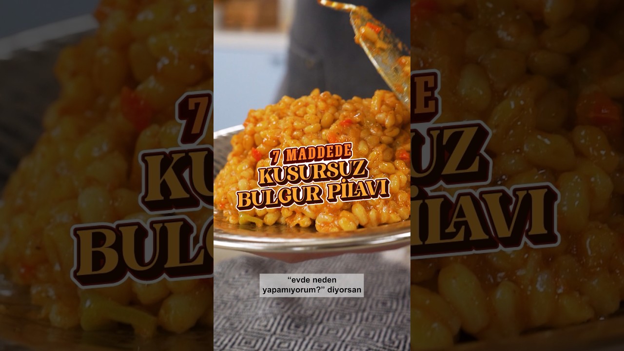 Sadece 7 Maddede KUSURSUZ BULGUR PİLAVI 😎 #yemekcom Sadece 7 Maddede KUSURSUZ BULGUR PİLAVI 😎 #yemekcom
