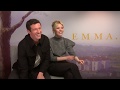 EMMA Interview Callum Turner & Mia Goth - new movie - love - KitKat Game - Making Of - Set Memories