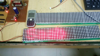 LED Matrix Scrolling using PC and PIC Microcontroller