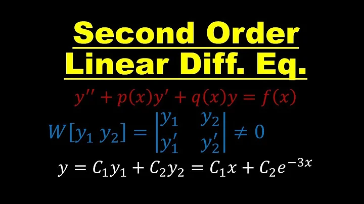 Lecture 16: Introduction to Second Order Linear Differential Equations | Differential Equations