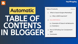 How to Add Automatic Table of contents in Blogger (2023 Updated) screenshot 5