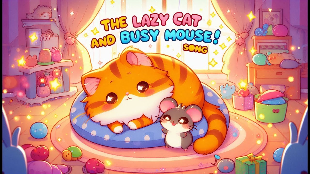 The Lazy Cat and the Busy Mouse | A Fun Story Song for Toddlers | Learn Why Hard Work Matters