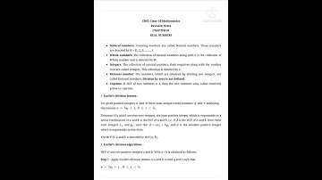 Math Real Number key concept (class 10)