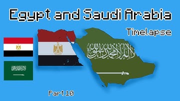 Egypt & Saudi Arabia - Minecraft large scale world flag map Timelapses [Part 10]