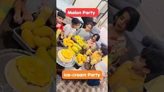 Melon Party or Ice-cream Party 🥳 #partyvibes #icecreamparty #mangoparty #shortvideo