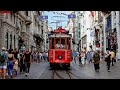 Nostaljik tramvay. İstiklal caddesi. İstanbul,Türkiye