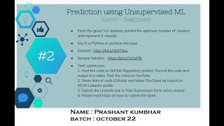 TSF Task 2  Prediction Using Unsupervised ML