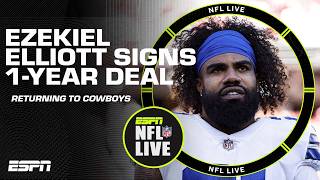 Ezekiel Elliott signs a 1year deal to return to the Cowboys  | NFL Live