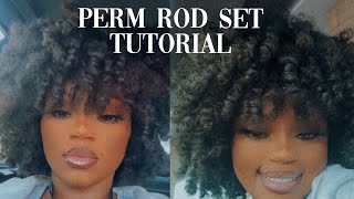 EASY Perm Rod Set Tutorial on Natural Hair