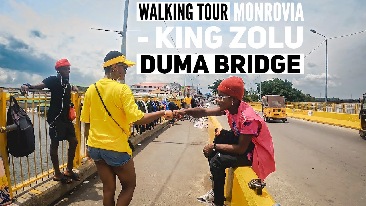 Monrovia City Liberia Video 2022 Walking Tour | Zolu Duma Bridge To Chevron Park Monrovia Street