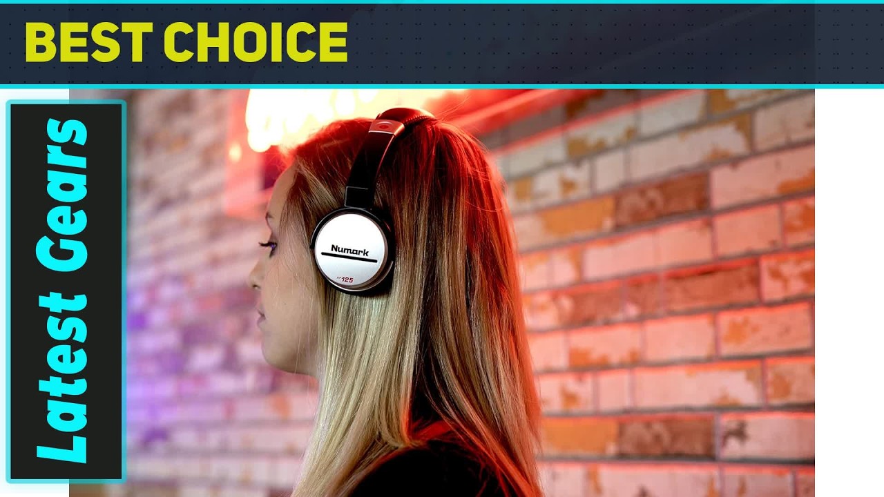 Numark HF125 Best Ultra-Portable DJ Headphones with Powerful 40mm Sound