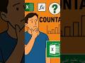 COUNTA FUNCTION IN EXCEL دالة عد الخلايا الغير فارغة في الاكسيل #excelformula #excelfunctions