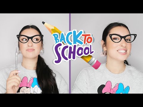 3 Minute Back-to-School Makeup & Hairstyles - Fastest Makeup + Hairstyles for University or School