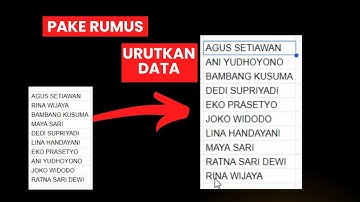 CARA MENGURUTKAN DI SPREADSHEET DENGAN RUMUS SORT