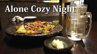 Alone at Izakaya After Work I A cozy evening starting at 8pm I Beer and Sake