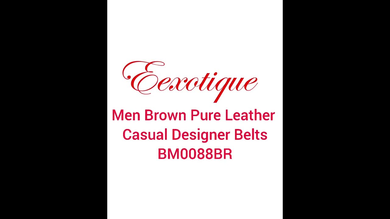 Exotique Men's Brown Casual Leather Belt  (BM0088BR)