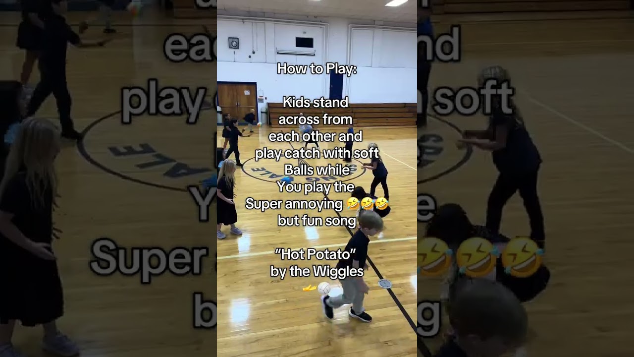 HOT POTATO TAG - Easy and Fun THROWING, CATCHING PE Gym Game #pegames #peteacher