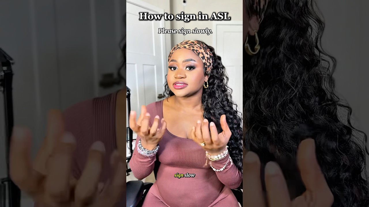 Как передать жестом «Пожалуйста, расписывайтесь медленно» на американском жестовом языке (ASL). 