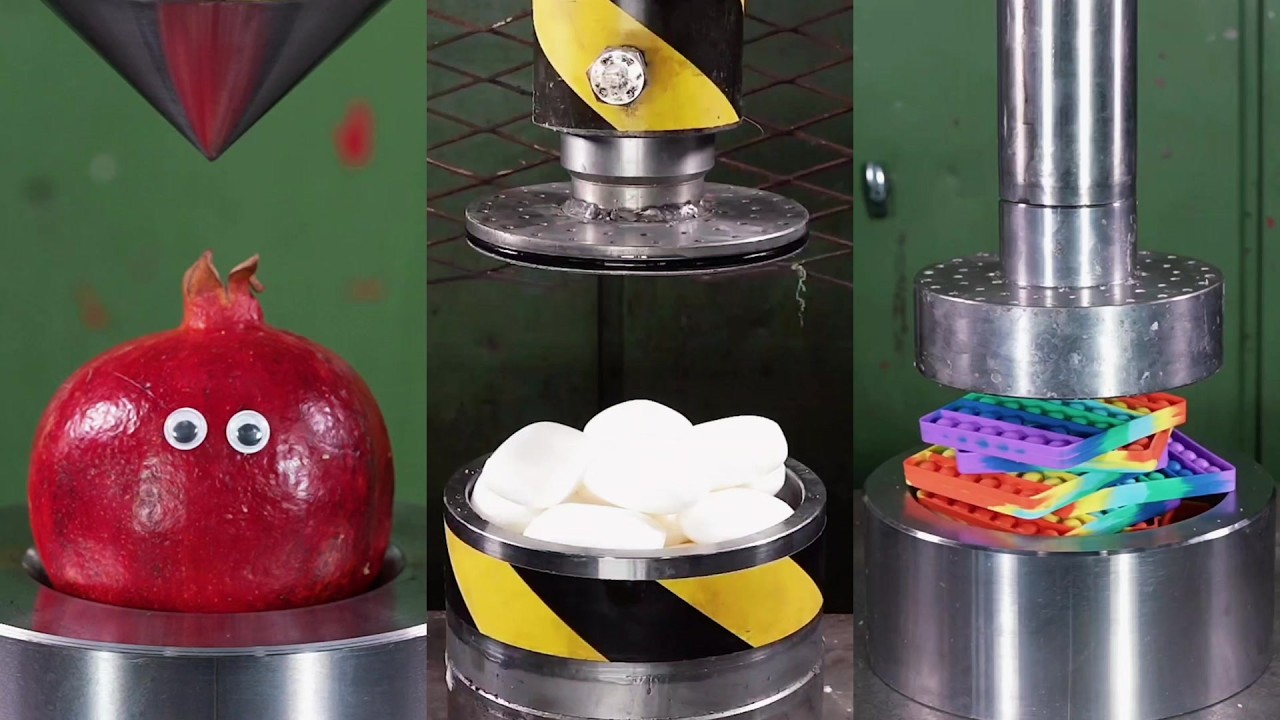 [ 2 HOUR Of Enjoyment ] 🔥 100 Ton Hydraulic Press Vs | Crushing ...