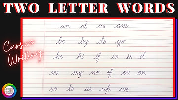 Cursive Writing | Two letter words | Cursive for Beginners | Two letter phonics