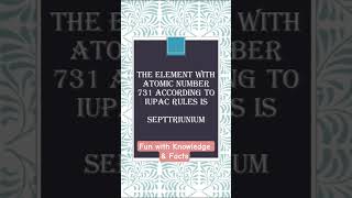 What is the element with atomic number 731 according to IUPAC?
