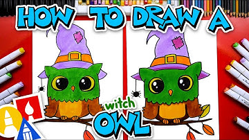 How To Draw Halloween Witch Owl