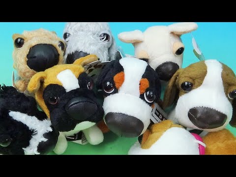 2005 THE DOG ARTIST COLLECTION set of 8 McDONALD'S PLUSH POCKET