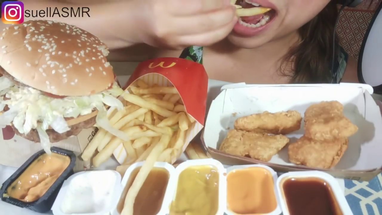 *No Talking* ASMR McDonald's FEAST Mukbang 먹방 Big Mac Burger, Chicken Nuggets (DREAMY) suellASMR