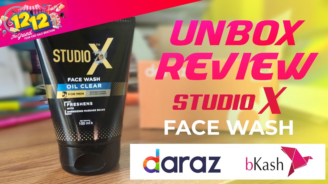 Studio X face wash Unbox Review Daraz 12.12 Campaign 2020 YouTube