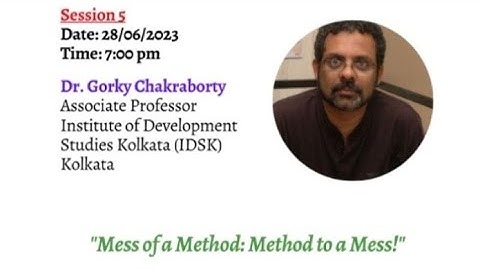 FACULTY DEVELOPMENT PROGRAMME DAY-4 SESSION-2 | Mess of a Method: Method to a Mess!