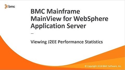MainView for WebSphere Application Server - Viewing J2EE Performance Statistics