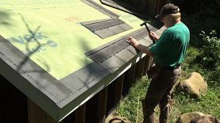 DIY - How to Shingle an Uneven Roof on a Not So Square Chicken Run