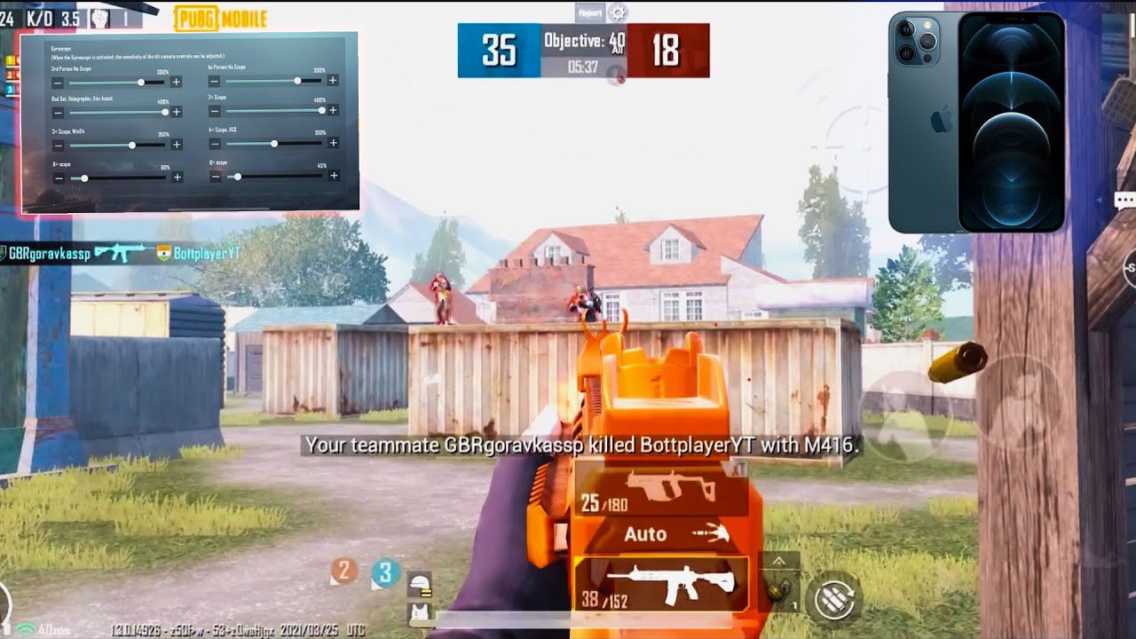 NEW SETTING & SENSITIVITY of IPHONE 12 PRO MAX | PUBG MOBILE - YouTube