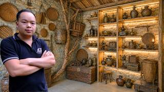 Finishing the Interior of My Off Grid Stone Cabin Deep in the Mountains