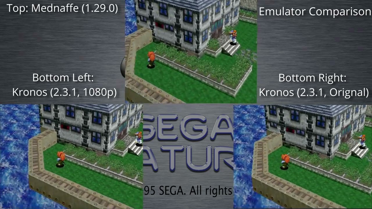 Mednafen (Mednaffe 1.29.0) vs Kronos (2.3.1) Comparison - Sega Saturn