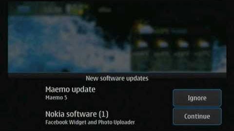 N900 - Wireless Updating in Maemo 5