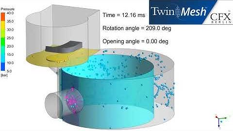 CFX Berlin-Video: CFD simulation of a rolling piston type compressor with reed valve
