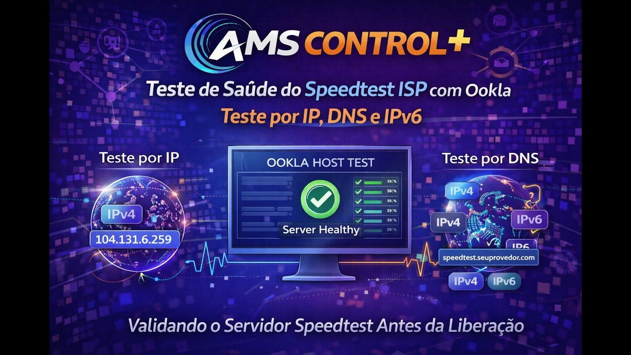 Teste de Saúde do Servidor Servidor SpeedTest Ookla - Adriano Medina | AMS SOFT