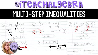 Algebra - Solving Multi-Step Inequalities Net Worth