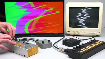Dual Video Oscilloscopes, Synth, and Drum Machine